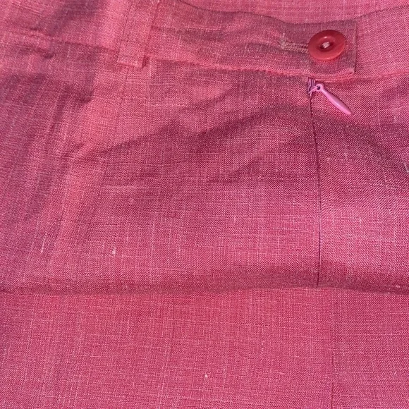 ESCADA linen pink fully lined pencil skirt sz 36 - Picture 7 of 9
